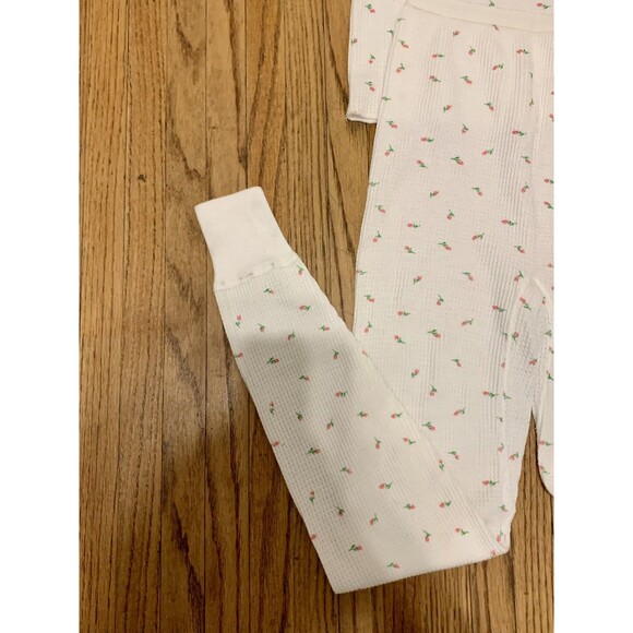 VTG 60s Lady Arctex S Rose Floral Thermal Long John Shirt Pants SET Waffle Under - Picture 8 of 11